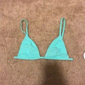 Blue tri top